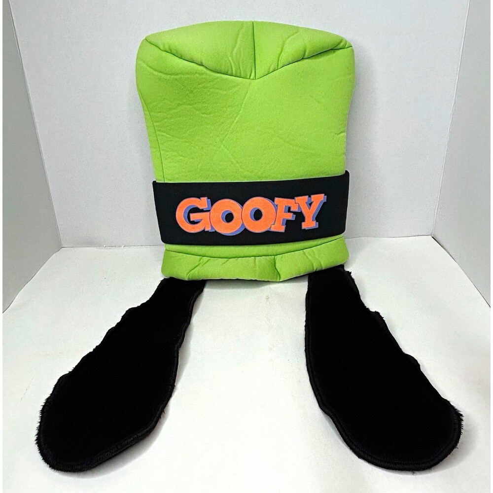 Walt Disney World Resort Goofy Plush Hat Green Long Black Ears Disney Halloween